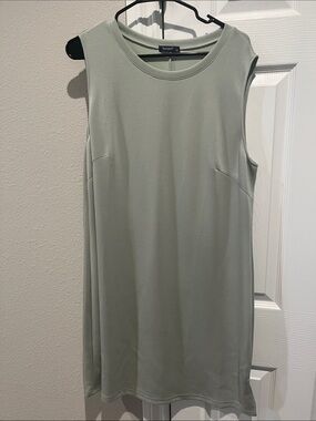 Sleeveless Sage Green Shift Dress